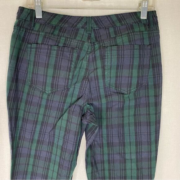 Charter Club Pants Women’s 6 Blue Green Plaid Bristol Skinny Ankle Stretch - Picture 6 of 8